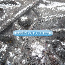 Ткань Пайеточная мелкая (серебро)